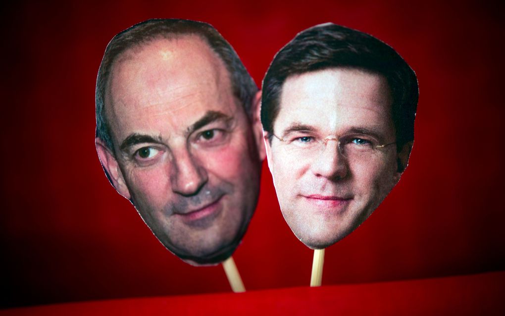 Spannende strijd verwacht tussen Rutte en Cohen. Foto ANP