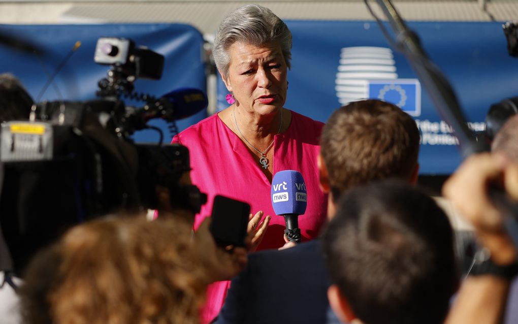 Eurocommissaris Ylva Johansson in Luxemburg. beeld ​EPA, Julien Warnand