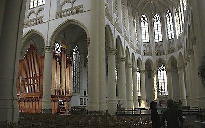 Impressie van de situering van het toekomstige Engelse orgel in de Leidse Hooglandse Kerk. Foto SCOL