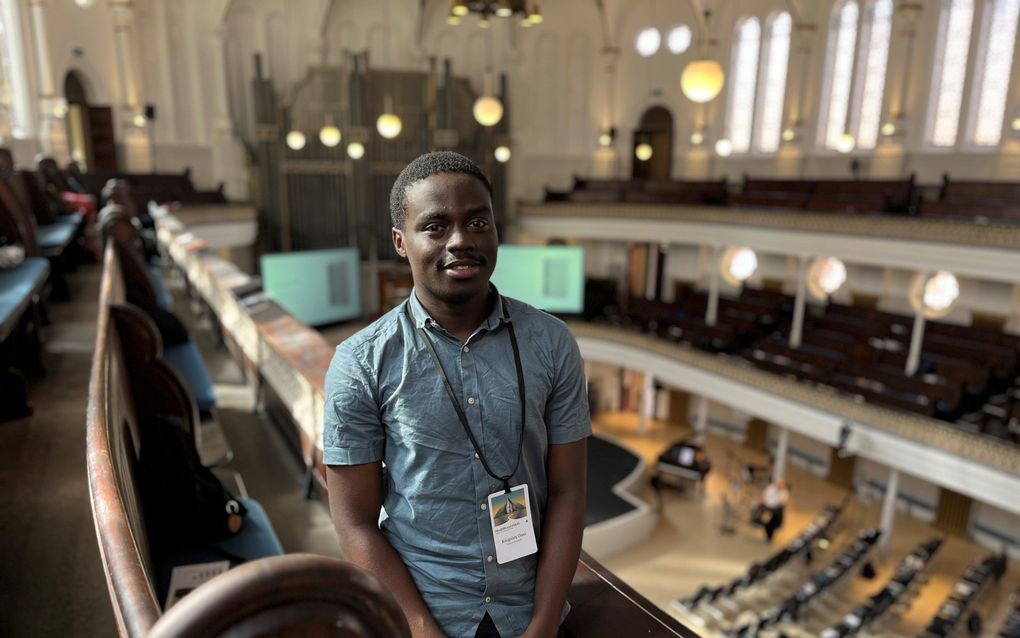 Kingsley Osei in de Westminster Chapel in Londen. beeld RD