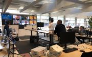 De rustige newsroom van het Reformatorisch Dagblad in Apeldoorn. beeld RD