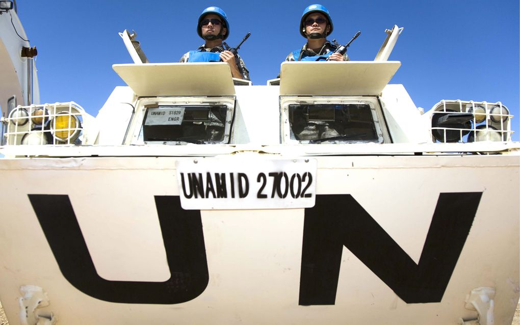 Unamid-militairen in Darfur. Foto EPA