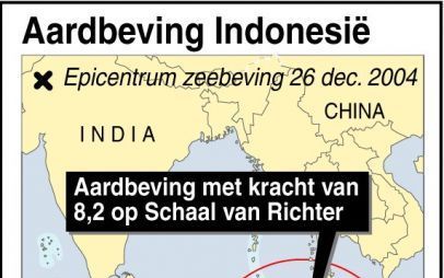 Aardbeving Indonesie. Bron: ANP