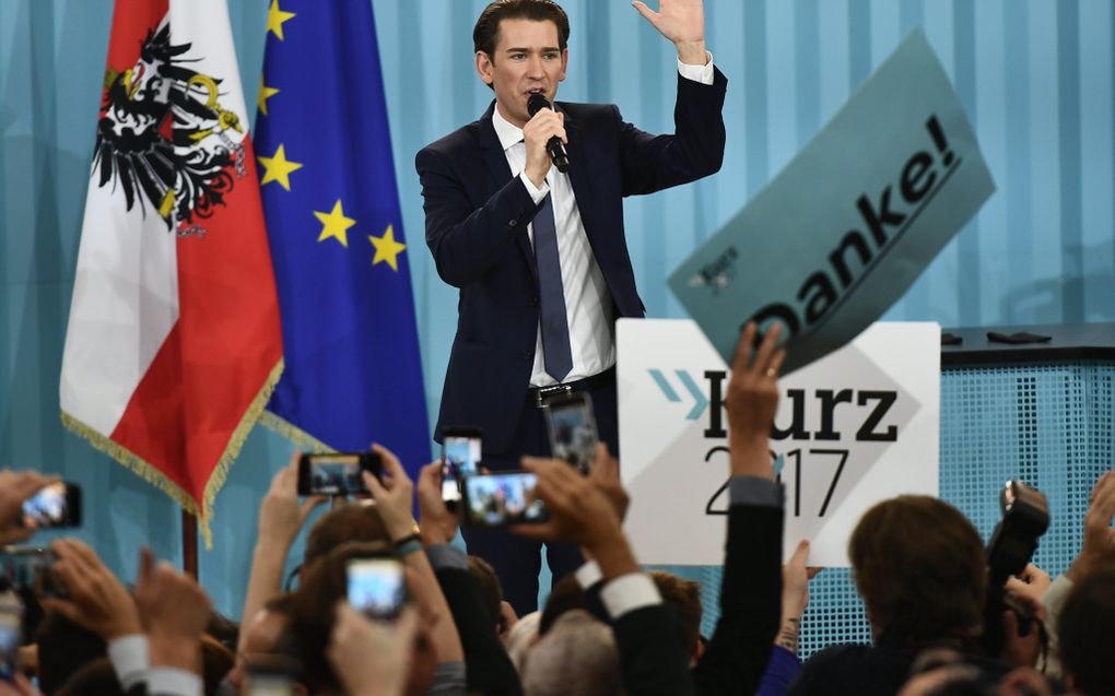 Kurz na zijn overwinning. beeld EPA