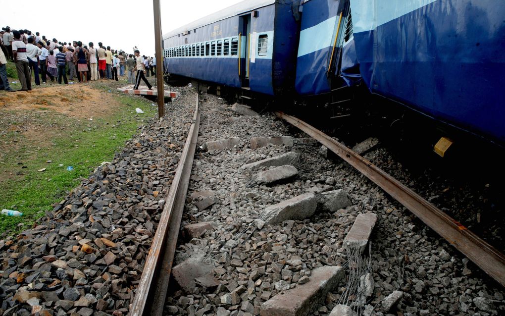 Aanslag trein India vermoedelijk werk maoïstische rebellen. Foto EPA