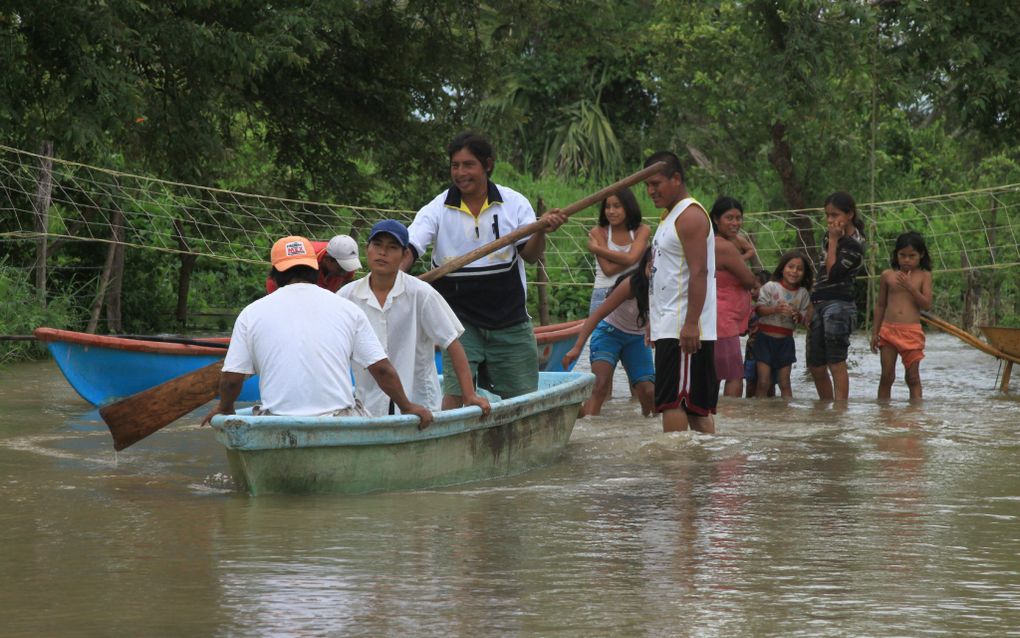 Ook in Mexico heeft de wervelwind ”Alex" al voor de nodige overlast gezorgd. Foto EPA