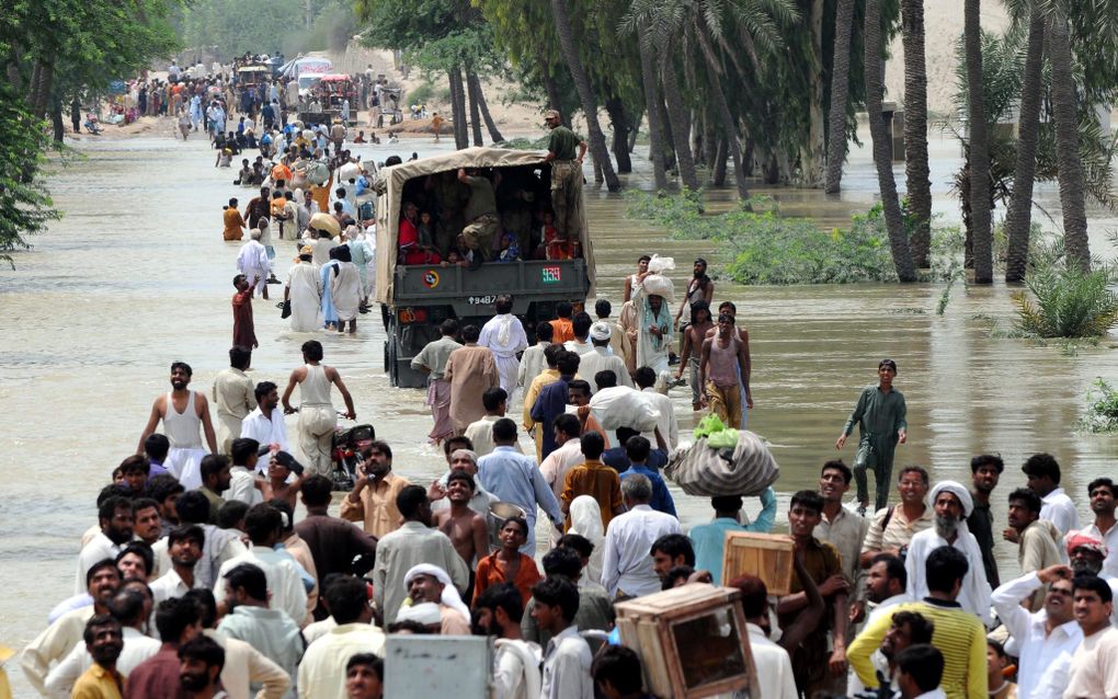 Autoriteiten in Pakistan hebben de 400.000 inwoners van Jacobabad opgeroepen de stad te verlaten. Foto EPA