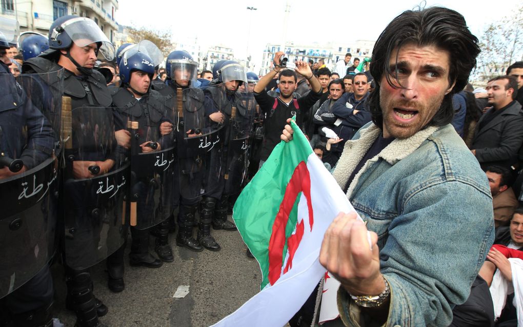 Protest in Algerije. Foto EPA