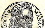 „Voor het vertellen van dat verhaal achtte de schrijver de geschiedenis van Manasses gevangenschap en bekering blijkbaar niet nuttig.” Afbeelding: Manasse afgebeeld in ”Promptuarium iconum insigniorum” (Magazijn van portretten van beroemde personen) 1553.