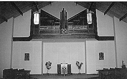 Interieur van de Canadian Reformed Church in Burlington, Ontario. Foto Burlington Historical Society