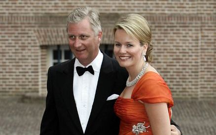 DEN HAAG - Prins Filip met zijn vrouw Mathilde op de veertigste verjaardag van Prins Willem Alexander. Foto ANP