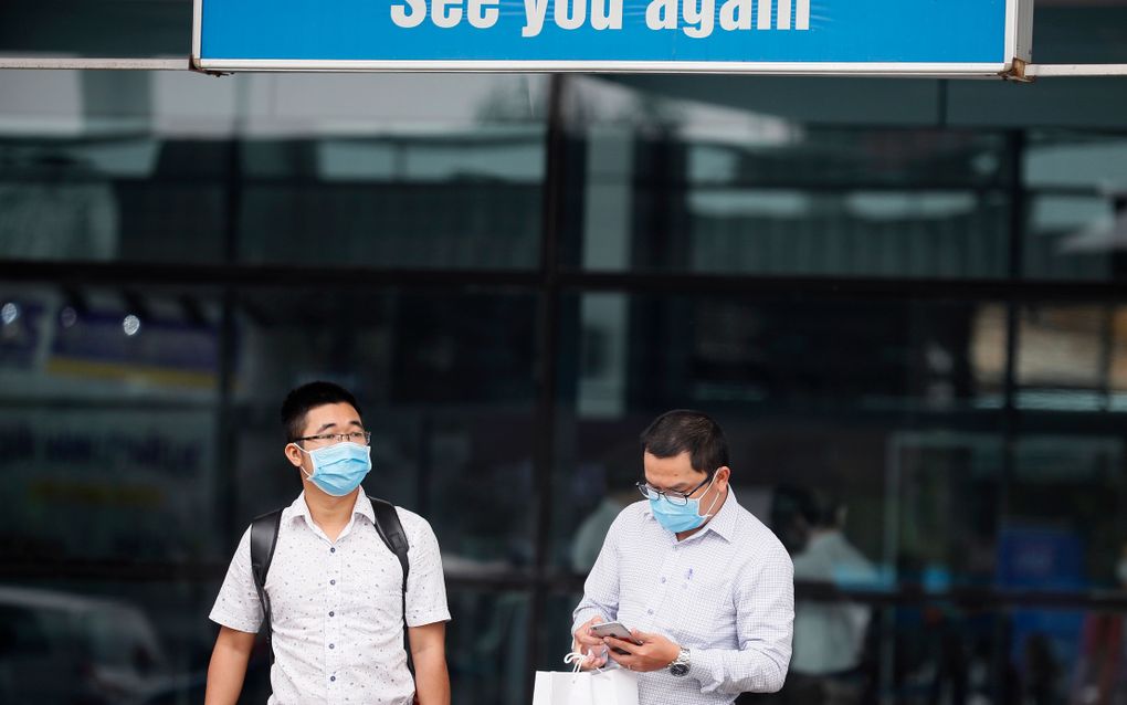 Noi Bai International Airport in Hanoi, Vietnam. beeld EPA