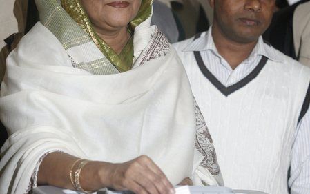 DAKA - De nieuwe premier van Bangladesh, Sheikh Hasina. Foto EPA