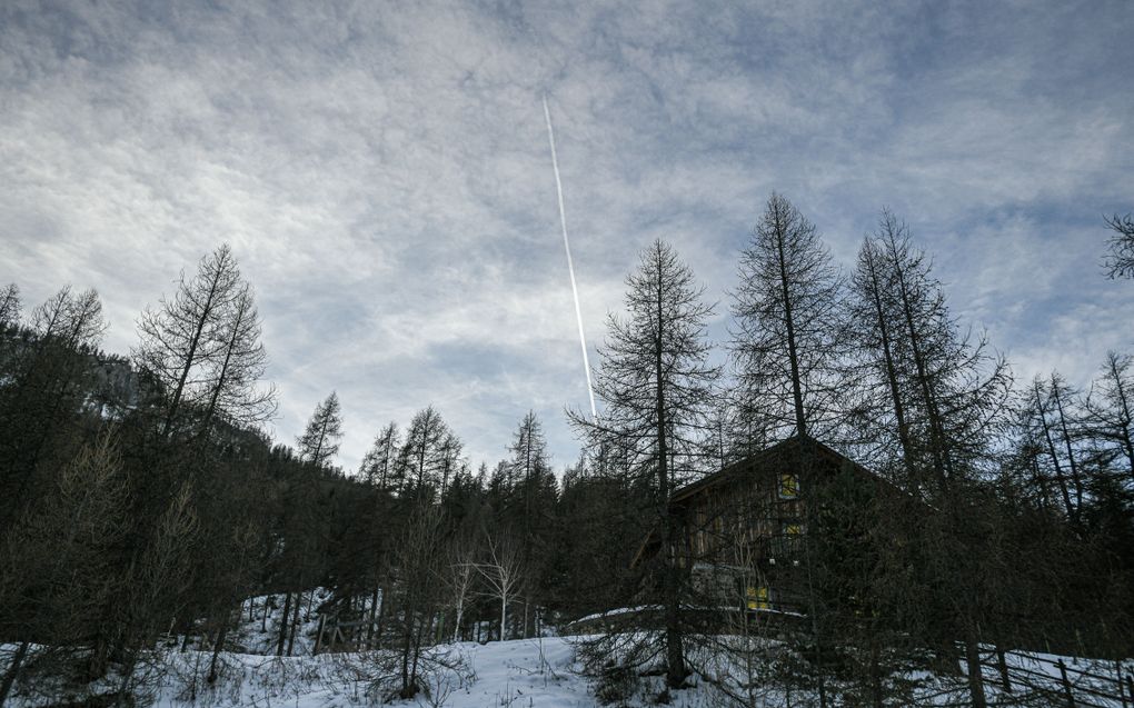 Het dorp Casterino in de Franse Alpen, bedekt met sneeuw. beeld AFP, Piero Cruciatti