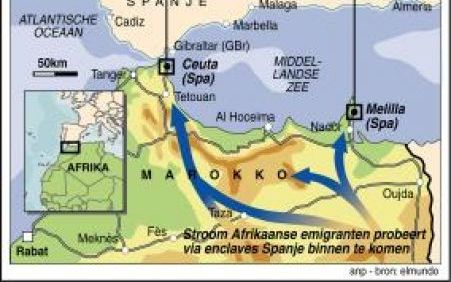 <center> Bestorming Spaanse enclaves </center> Infografiek ANP