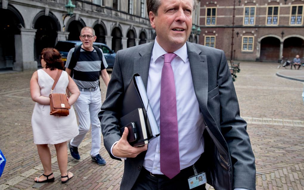 Alexander Pechtold (D66) op het Binnenhof. beeld ANP