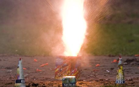 Ontbrandend vuurwerk. - Foto ANP