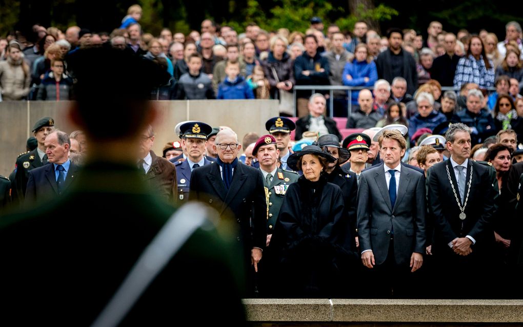 Dodenherdenking op de Grebbeberg in Rhenen. beeld ANP