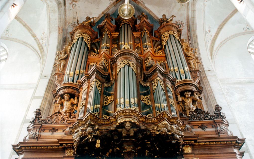 Het Schnitgerorgel van de Grote of Sint-Michaëlskerk in Zwolle. Foto Sjaak Verboom