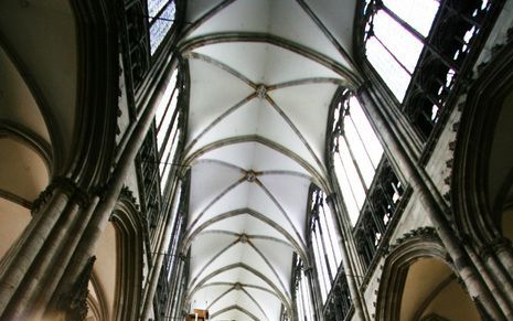 Het middenschip van de schaars verlichte kathedraal loopt langzaam vol, voordat domorganist Winfried Bönig werk van Olivier Messiaen zal spelen. Foto's RD