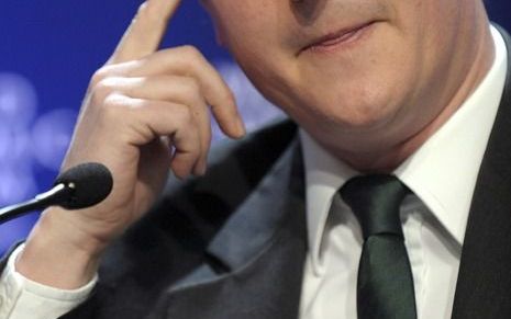 David Cameron, voorzitter van de Conservatieve Partij. foto EPA