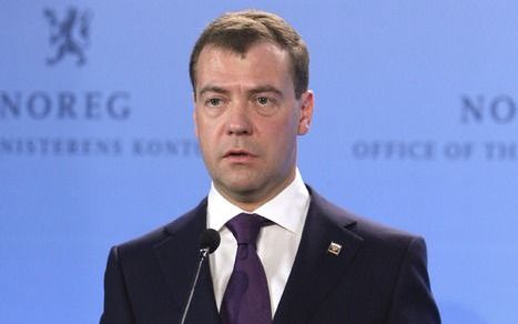 De Russische president Medvedev. Foto EPA