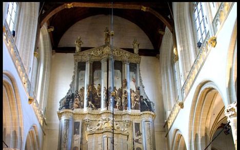 AMSTERDAM – Hoofdorgel uit 1655, gebouwd nadat het kerkdak afbrandde door onvoorzichtigheid van loodgieters. Foto RD, Henk Visscher