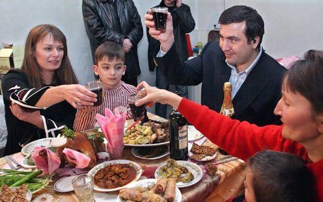 De Georgische president Saakasjvili. Foto EPA