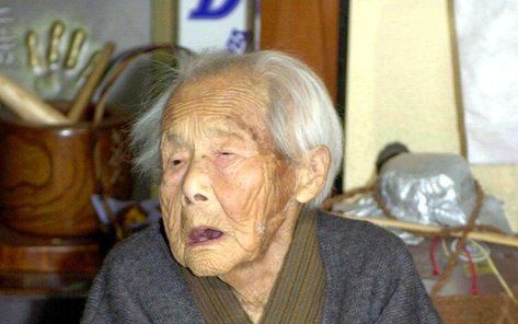 Archieffoto van de Japanse vrouw Gin-san uit 2000. Gin-san overleed op 28 febuari 2001 op 108-jarige leeftijd. Foto EPA