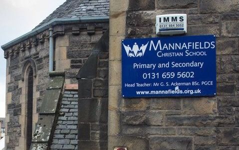 De Mannafields Christian School in Edinburgh. beeld Vrienden van Mannafields