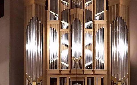 Het orgel in Ichthuskerk in Urk. Beeld Ichthuskerk Urk