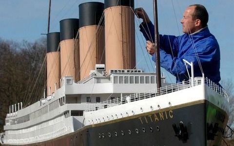 Miniatuur van de Titanic. Foto EPA