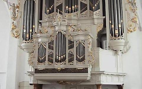 Het orgel in de Oude Kerk van Barneveld. Beeld Bert Roos