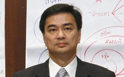 De Thaise premier Abhisit Vejjajiva. Foto EPA