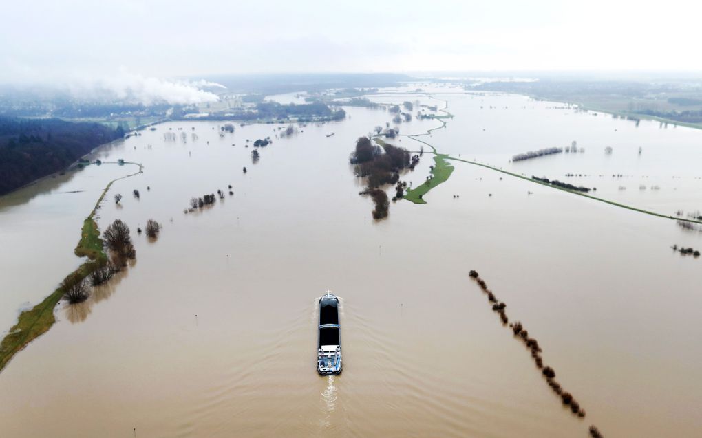 Hoogwater in de Nederrijn in 2018. beeld ANP