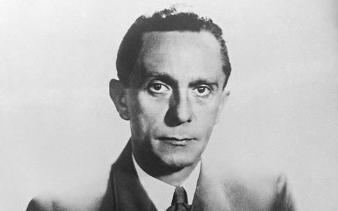 Joseph Goebbels, volgens een op de vijf Britse kinderen de auteur van het dagboek van Anne Frank. Foto ANP