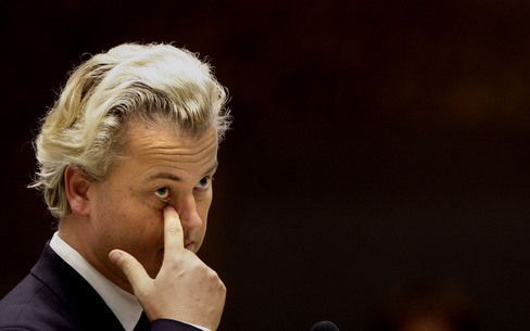 DEN HAAG - PVV–leider Geert Wilders voelt helemaal niets voor het idee van voormalig VVD–leider Hans Wiegel om te komen tot een brede liberale beweging. Foto ANP.