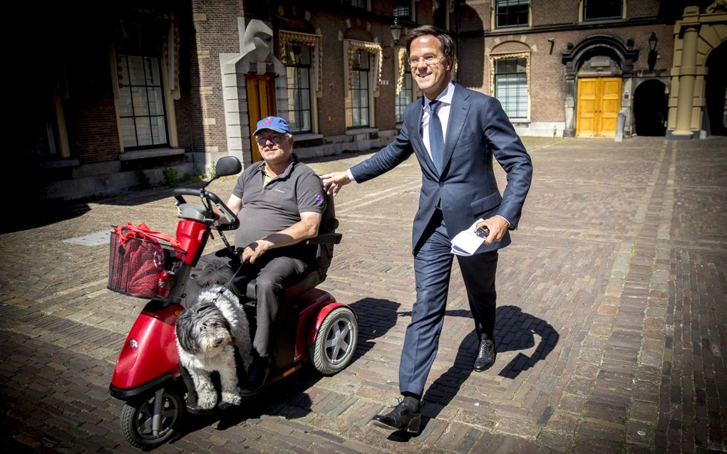 Premier Rutte op het Binnenhof. beeld ANP