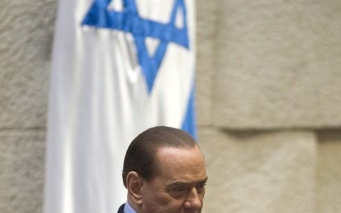 Berlusconi in Israël. Foto EPA.