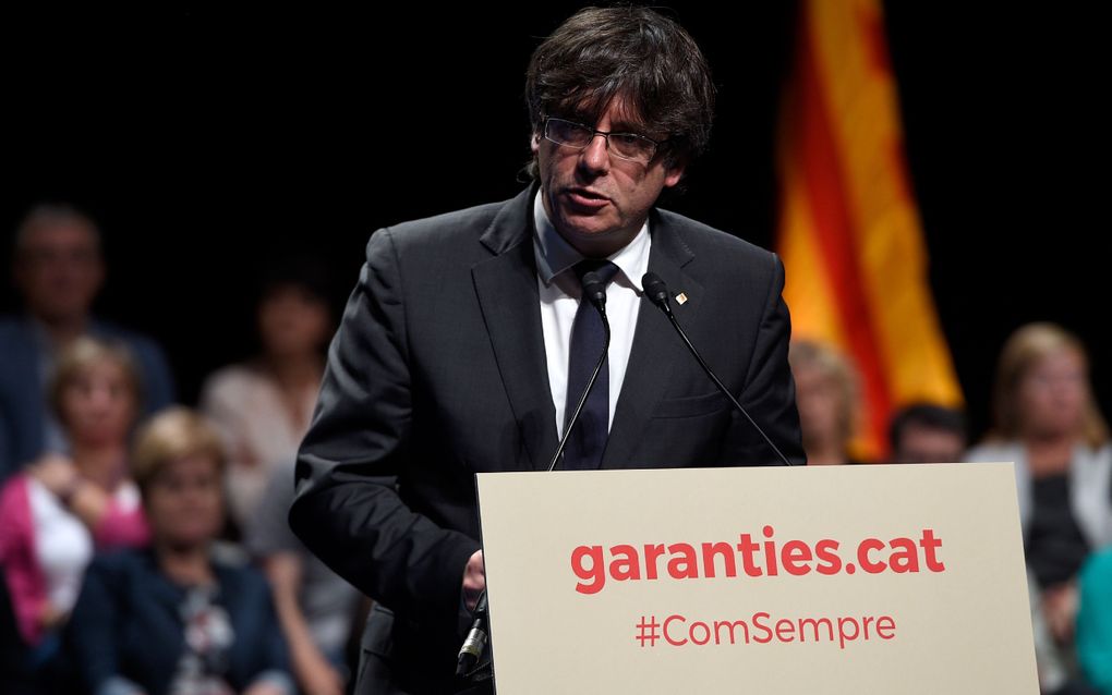 President van Catalonië Carles Puigdemont. beeld AFP