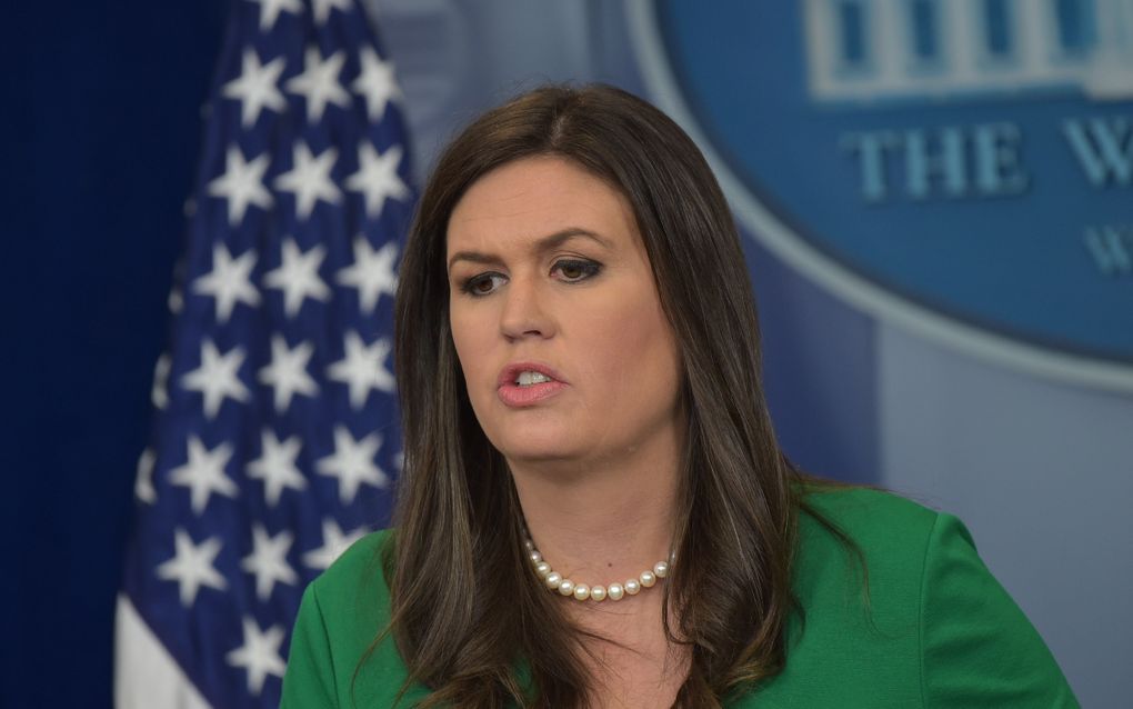 Sarah Huckabee Sanders. beeld AFP