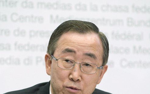 BERN - VN-chef Ban Ki-moon wil noodmaatregelen nemen om de groeiende voedselcrisis aan te pakken. Foto EPA