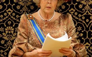 De koningin leest de troonrede voor. Foto ANP