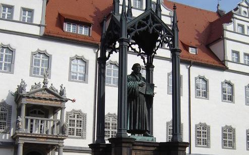 Standbeeld van Luther in Wittenberg. Foto RD