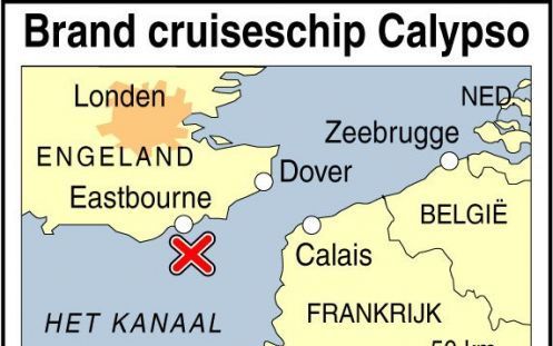 Brand cruiseschip Calypso. Infographic ANP