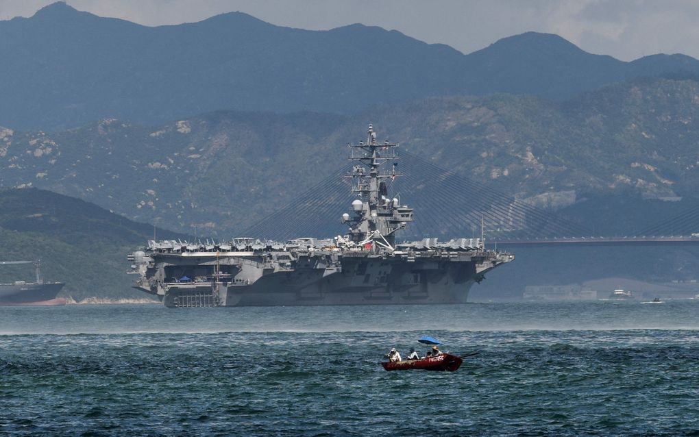 USS Nimitz. beeld AFP