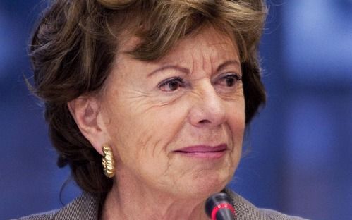 Europees Commissaris Neelie Kroes sluit niet uit dat ze premier wil worden als de VVD bij de Tweede Kamerverkiezingen als grootste partij eindigt. Foto ANP