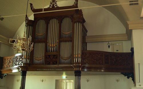 Het Kamorgel in de hervormde kerk van Nieuw-Lekkerland. Foto hervormd Nieuw-Lekkerland Dorp