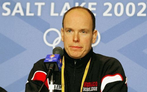 Prins Albert van Monaco tijdens een bezoek aan de Olympische Winterspelen in 2002. Foto EPA