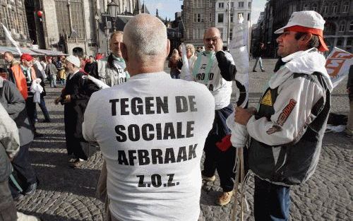 AMSTERDAM - Actievoerders op het Museumplein in Amsterdam. Foto ANP